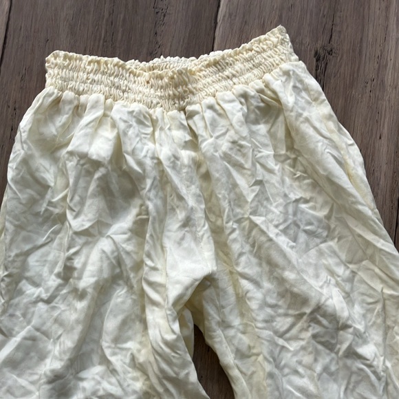 Cleobella Free People Boho cream Lace Palazzo wide lace Cut-Out flare pants S - Picture 4 of 4